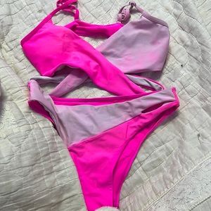 Small pink cross bikini